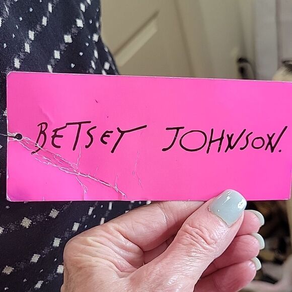 Betsy Johnson Black Knit and Sheer Dress Size 10 NWT - Picture 7 of 8